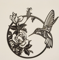 Wall Art- humming bird with flowers and bees