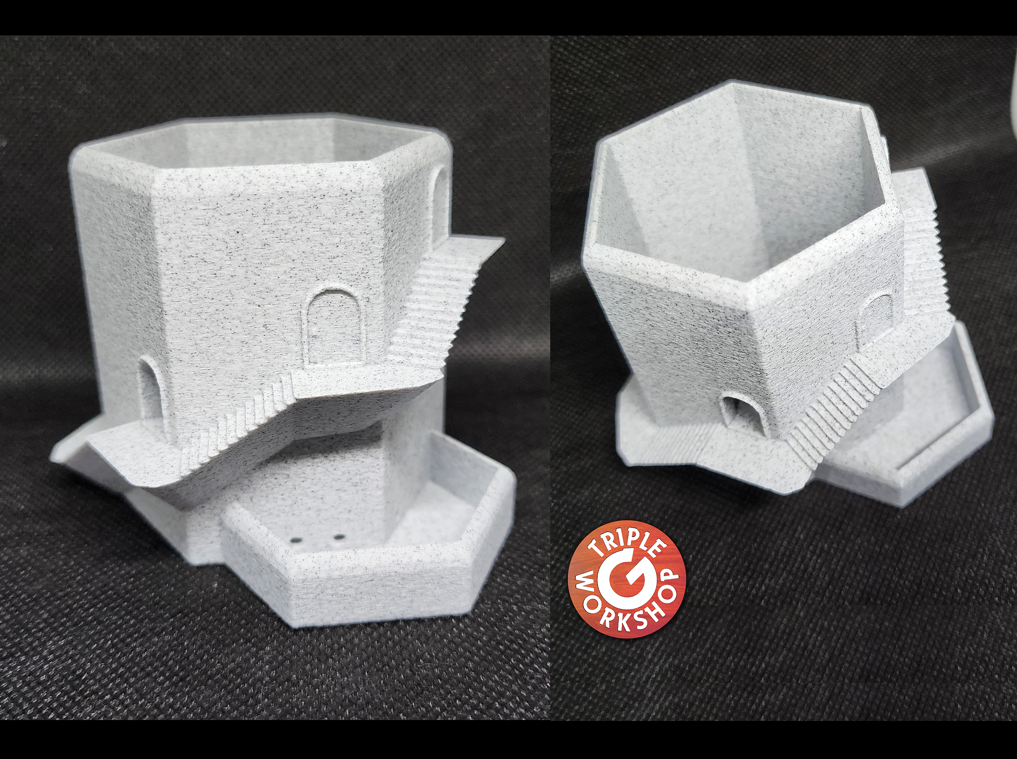 Hex Castle Planter w/ drainage 🜲