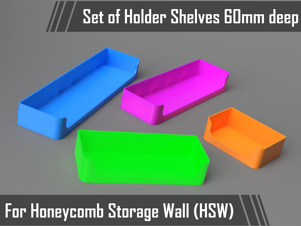 Set of 60mm Deep Shelves or Holders