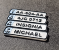 Small customizable license plate keychain no AMS