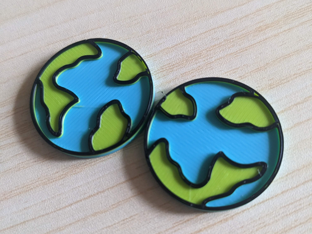 Earth Sensory Bin or Bingo Chip Piece