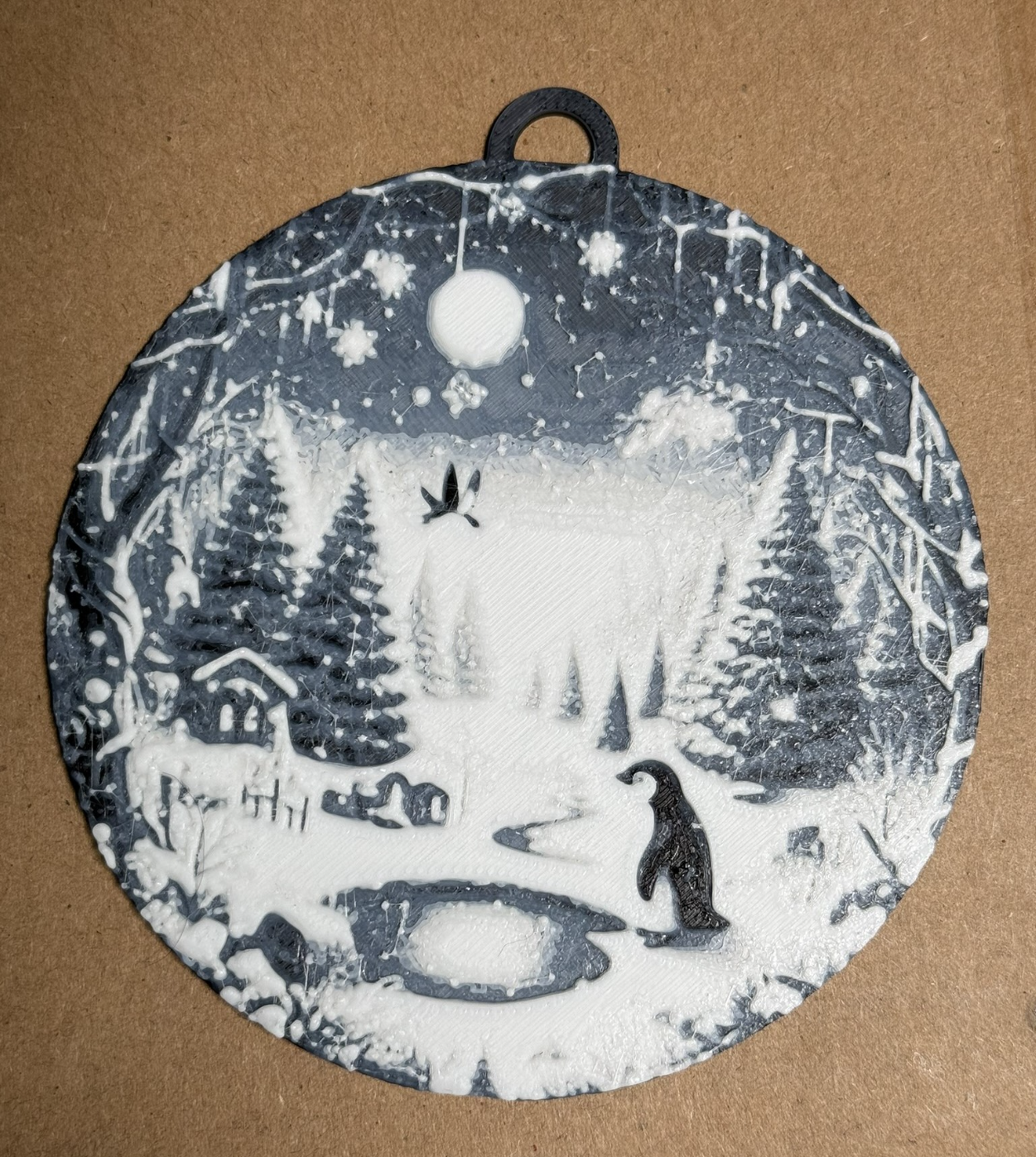 snow globe christmas landscape hueforge
