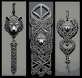 Another Set of 3 Celtic Knot Bookmarks - Spirit of the Wolf Designs
