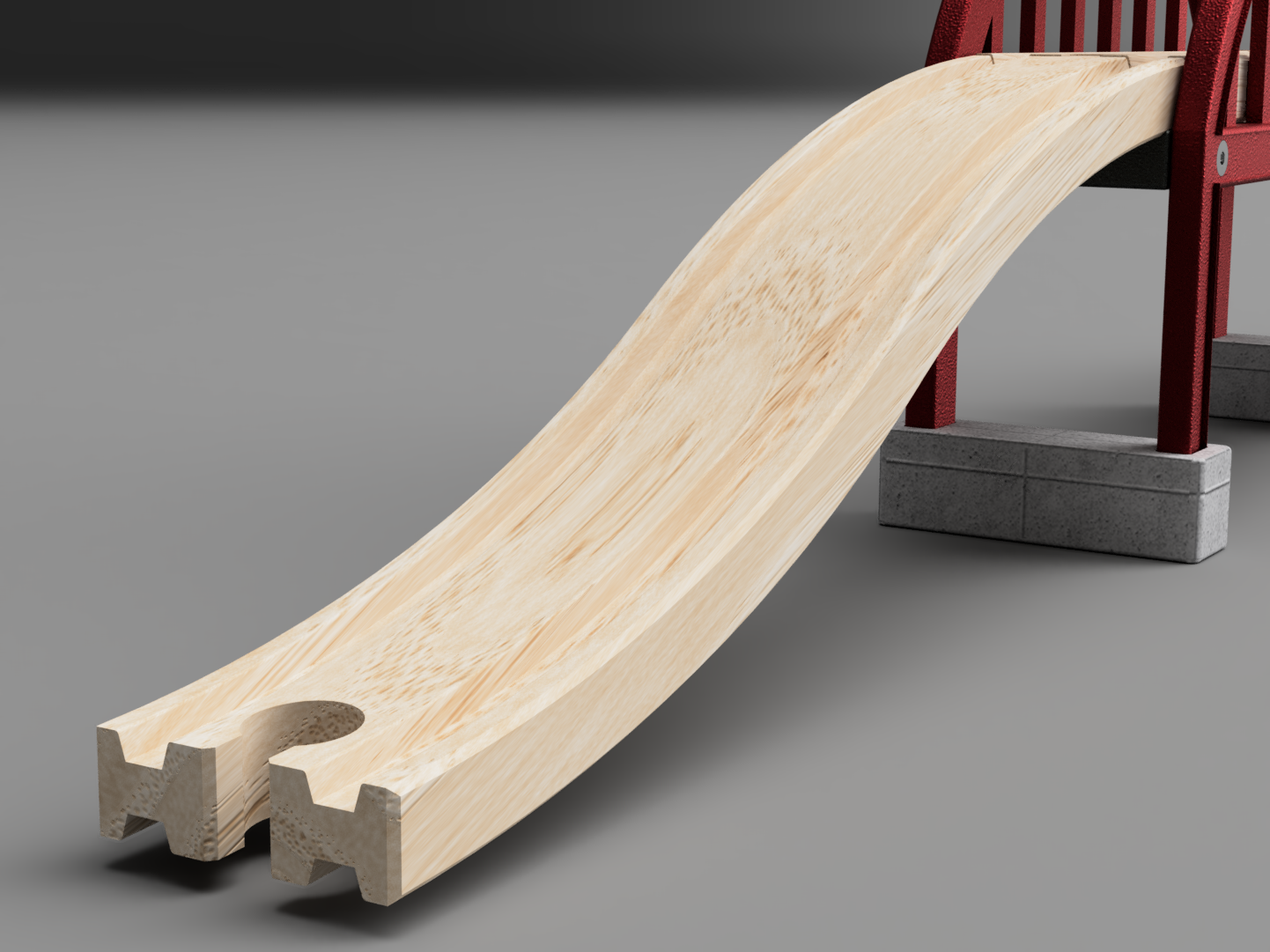 Rail up and down (wooden rails)