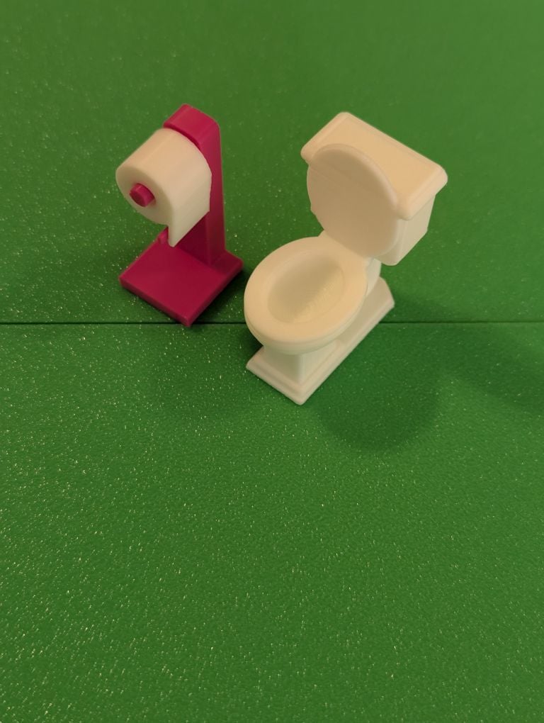 Tiny Toilet Paper and Holder