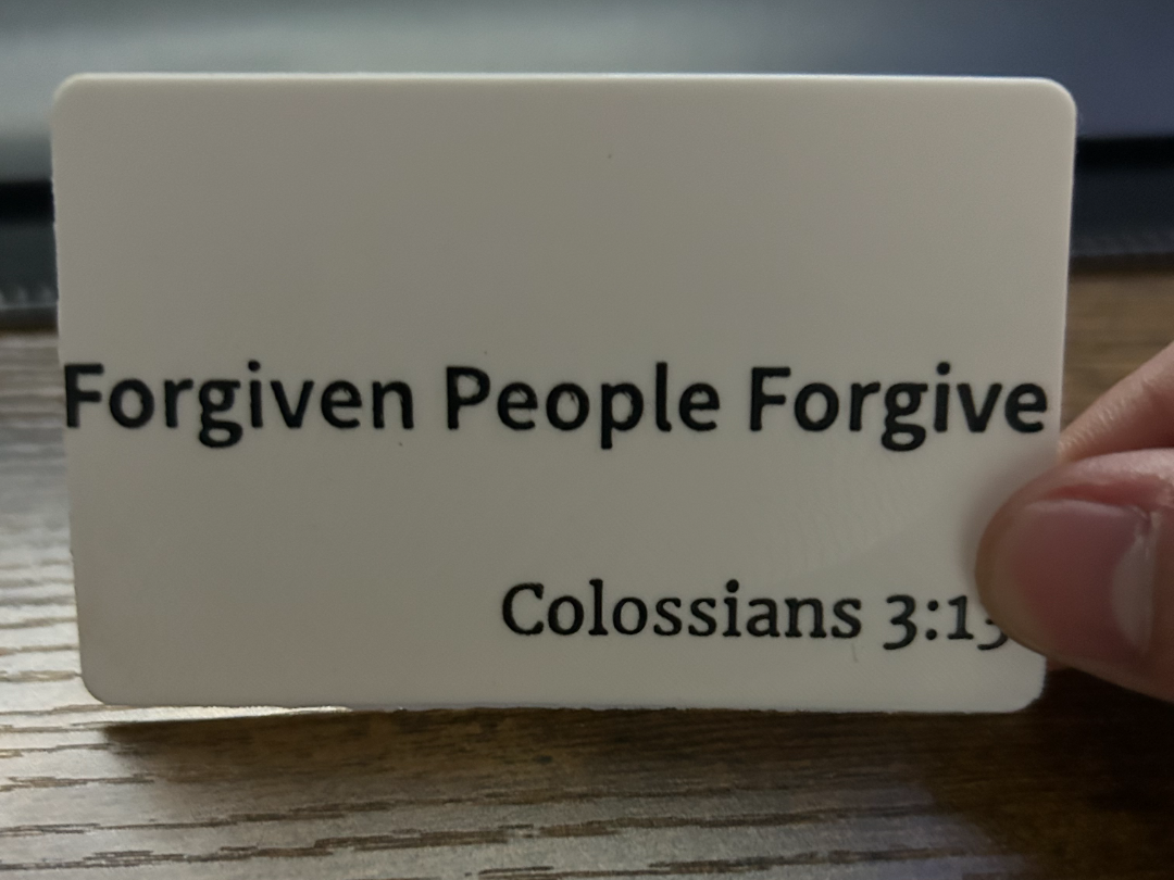 Forgiven People Forgive Wallet Card