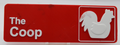 The office style chicken coop sign