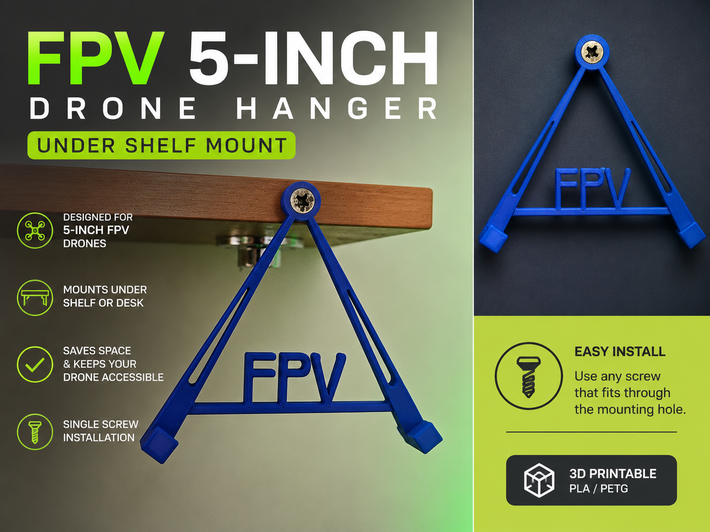 FPV Drone Shelf Hanger for TBS Source One V5/V6