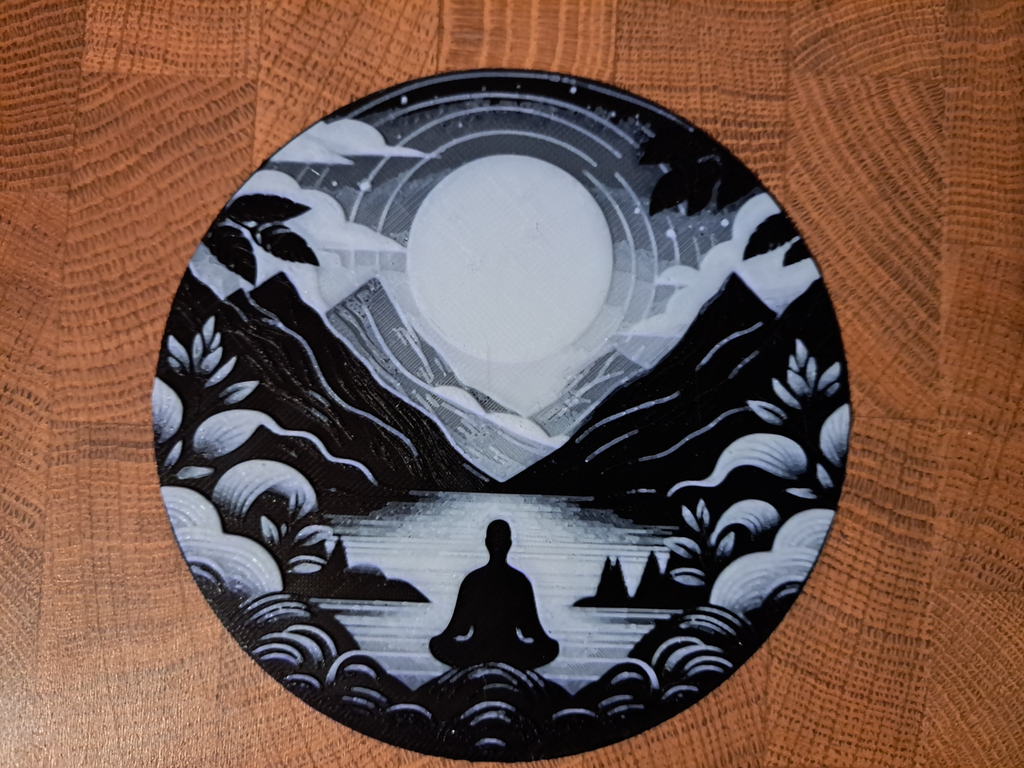 HueForge Coaster Relaxing Scene 10,5 cm Diameter
