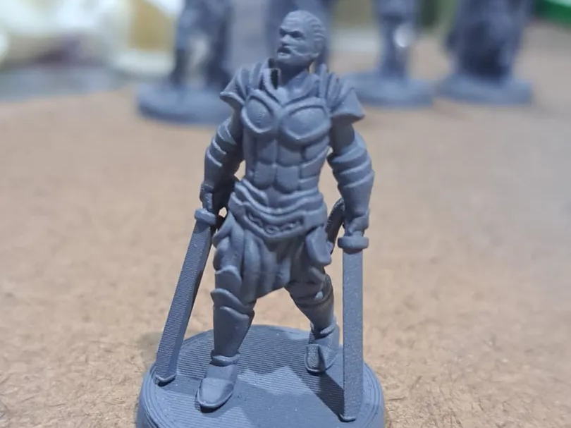 Human Fighter - Tabletop miniature - no supports!
