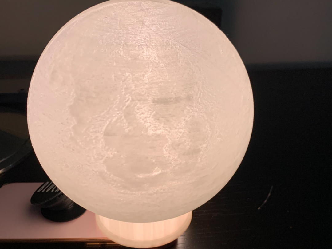 Lithophane Moon Globe