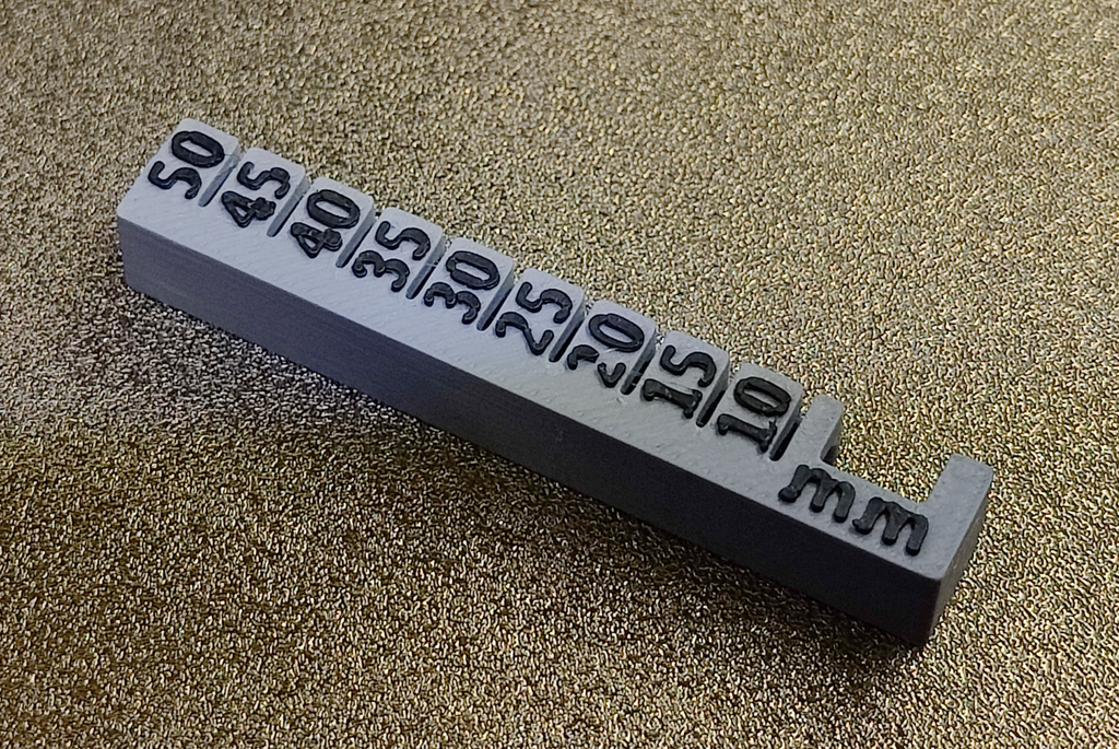 PTFE cutting guide, 10-50mm in 5mm steps