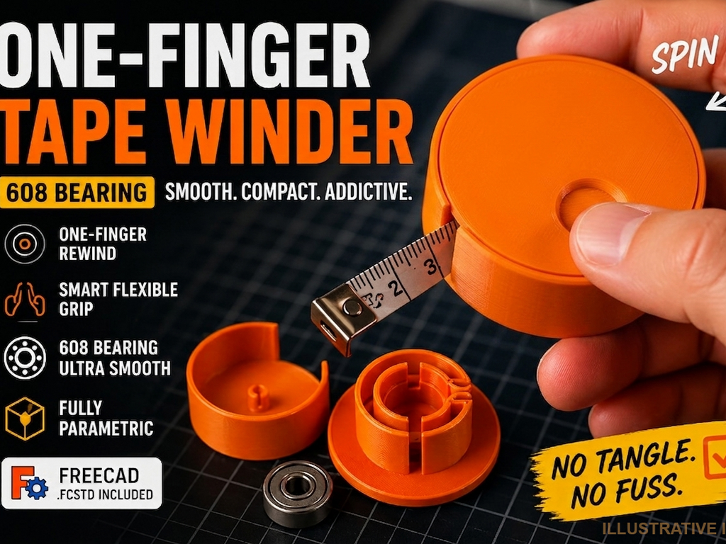 ONE-FINGER TAPE MEASURE WINDER Parametric