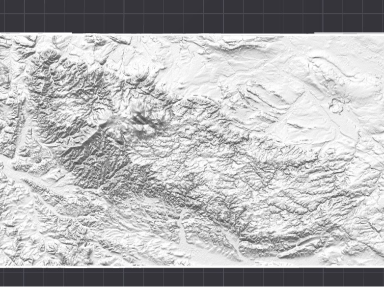 Harz Topographie Relief Karte