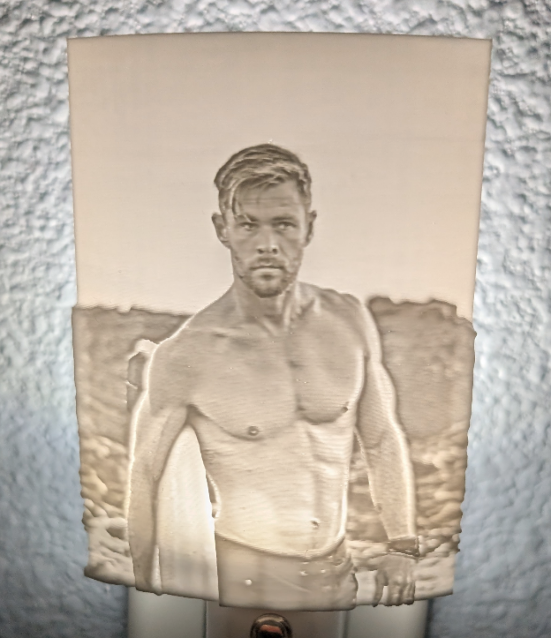 Chris Hemsworth Lithophane Night Light