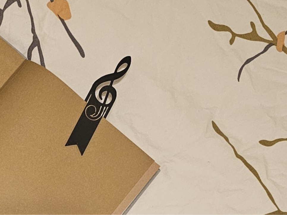 Bookmark Treble Clef - for every book about music