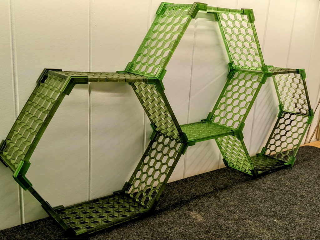 Infinity hexagon wall storage