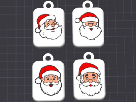 bunch of santa's keychains/charms free commercial