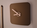 Curved analog wall clock