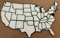 USA Frame Map w Individual Pieces, States Traveled