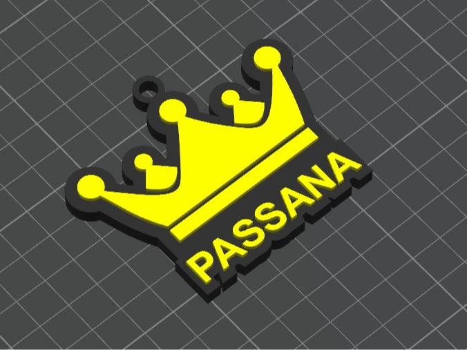 Crown Keychain with name