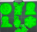 frozen cookie cutter and stamps set of 7