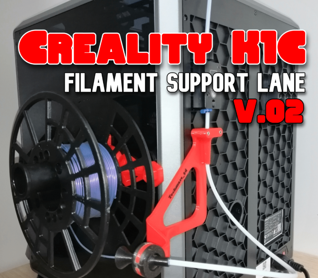Creality K1C filament spool side support lane V2