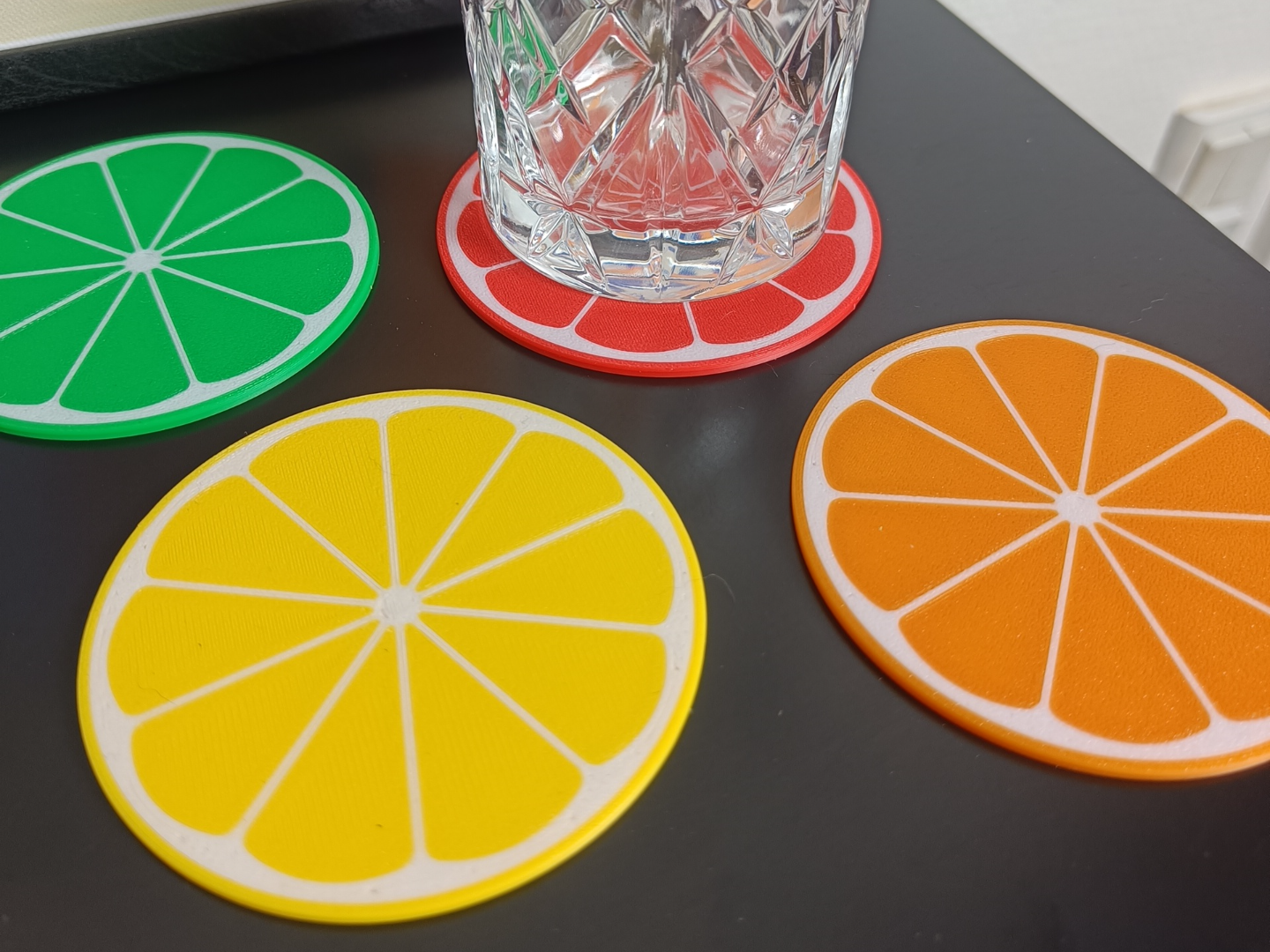 Citrus fruit coasters (Lemon, lime, orange etc.)