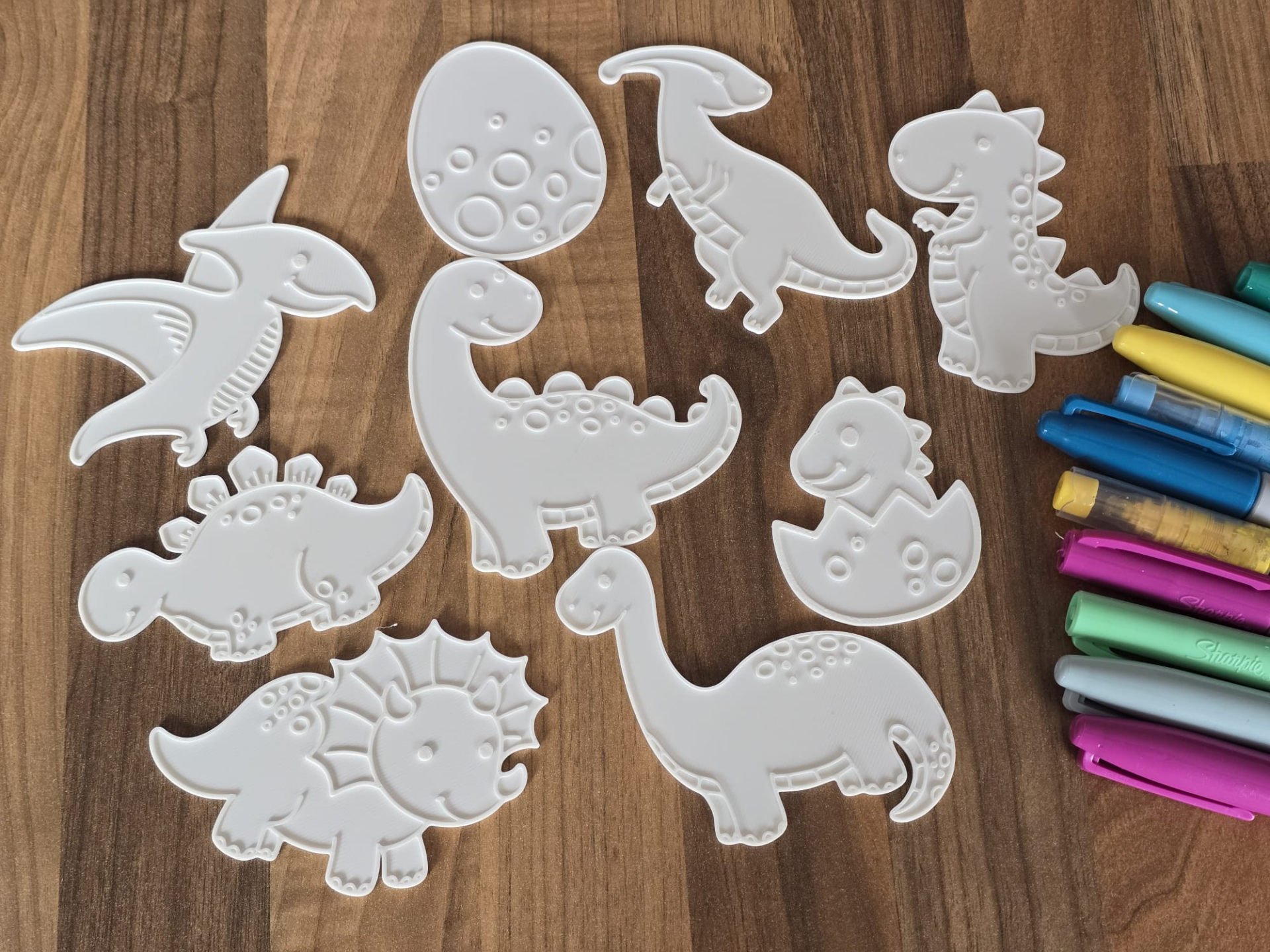 Cute Dinosaur Friends Squad Coloring Craft Pack