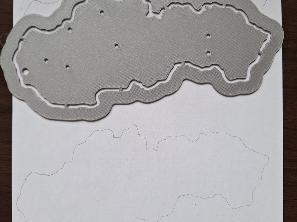 Slepa mapa Slovenska - "Blind" map of slovakia