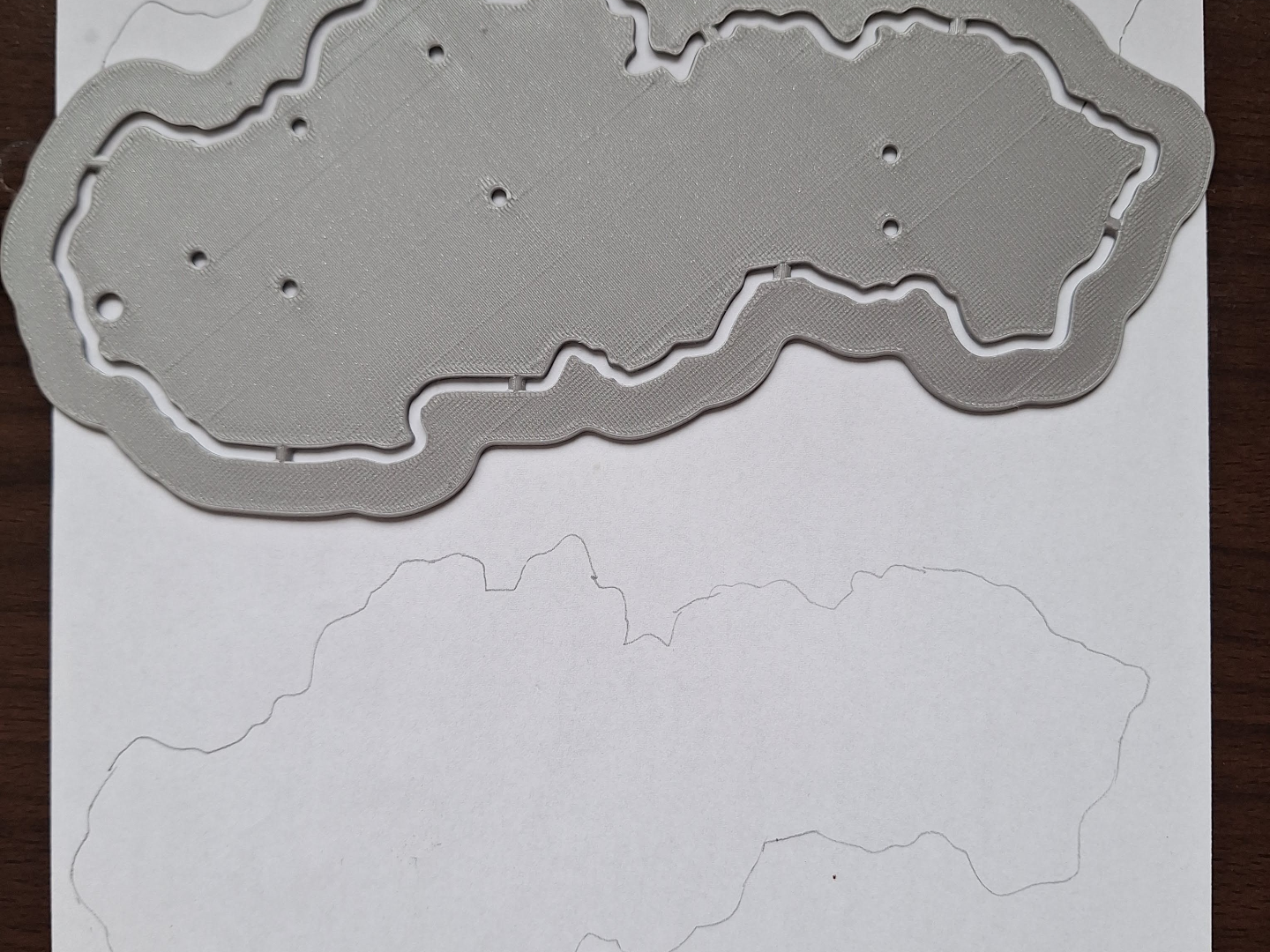 Slepa mapa Slovenska - "Blind" map of slovakia