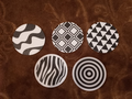 Dual color cup/mug coasters