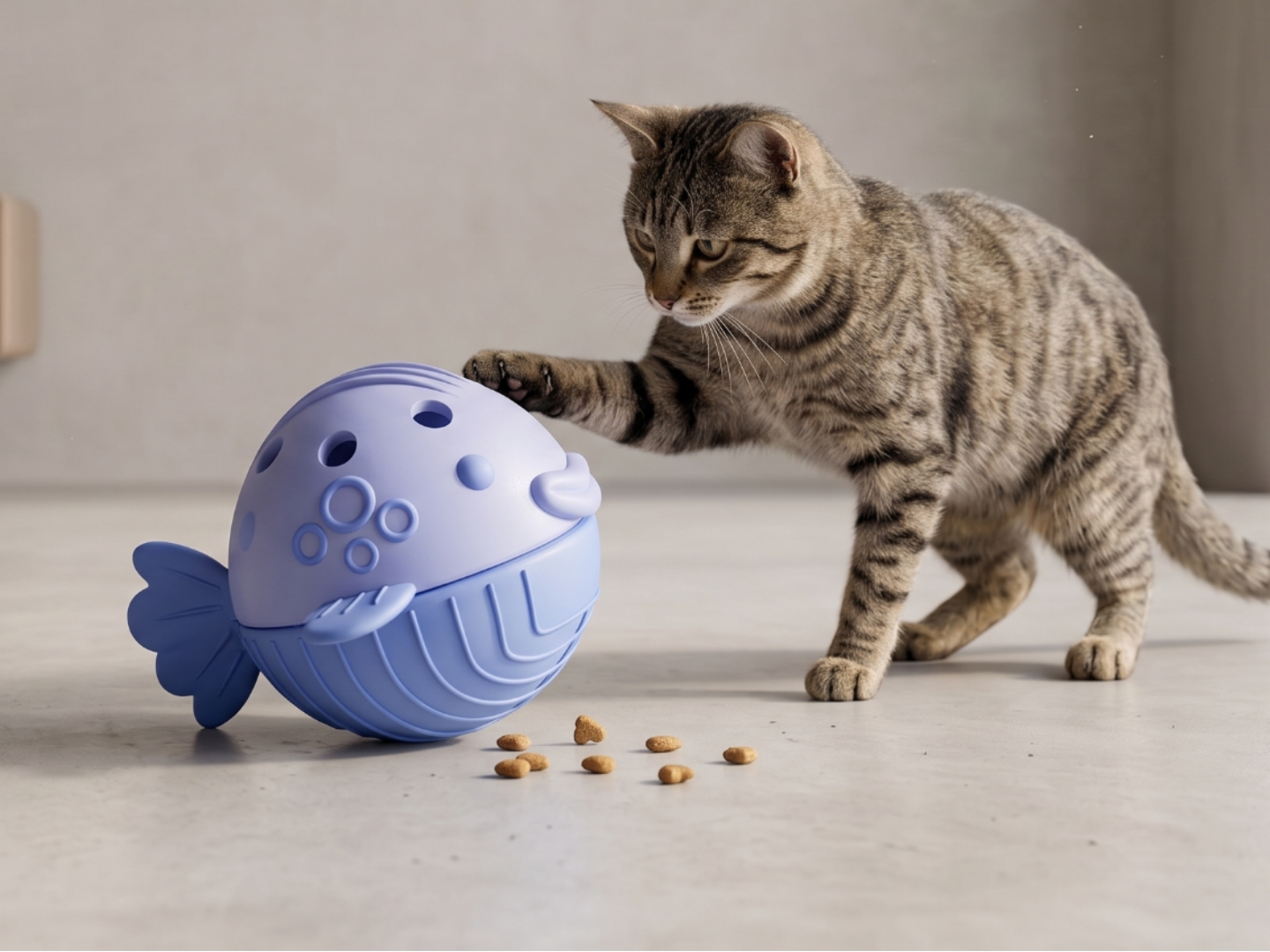 WobbleFish: 3D Interactive Cat Treat Dispenser Toy