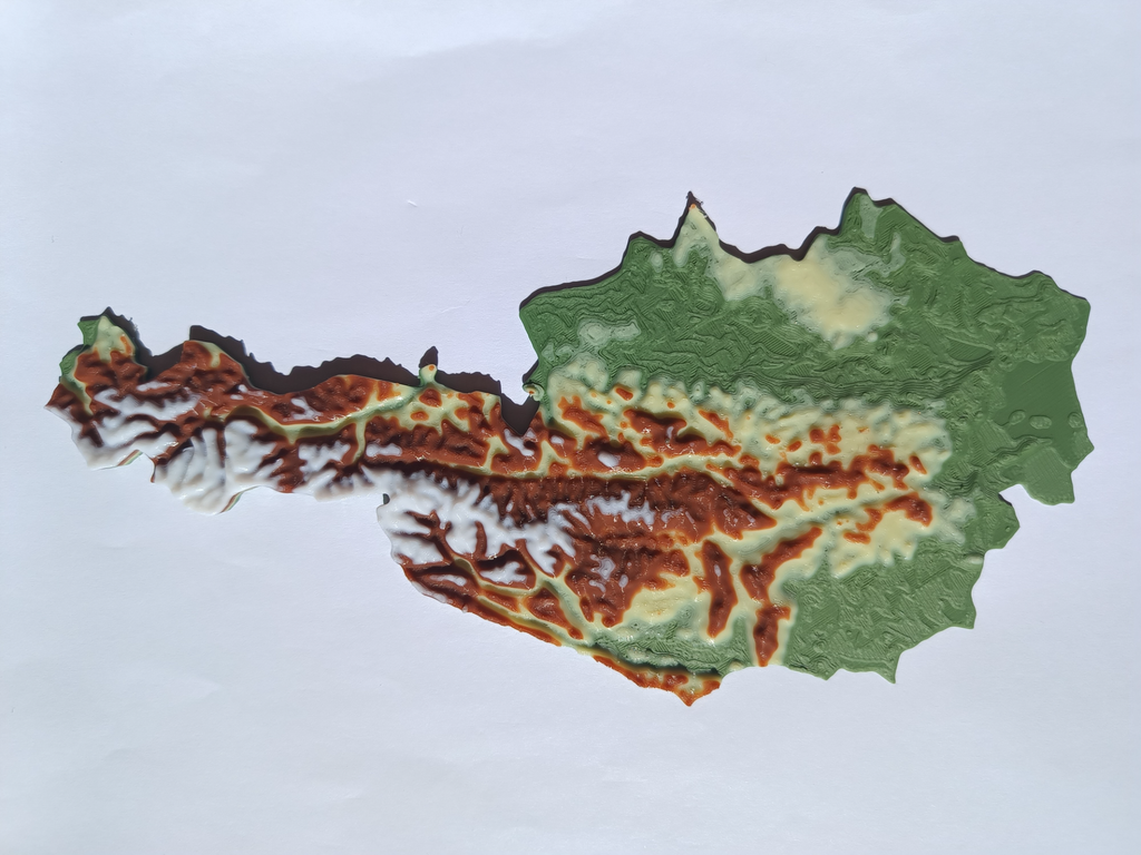 Terrain Map - Colored - Austria - No AMS Needed