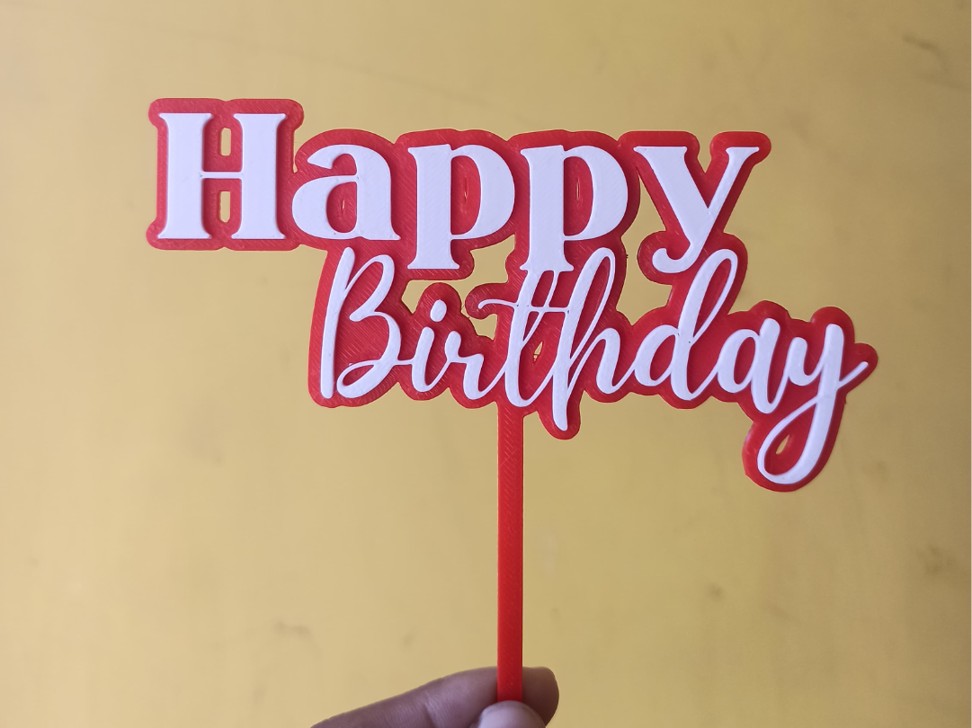 Happy Birthday Cake Topper