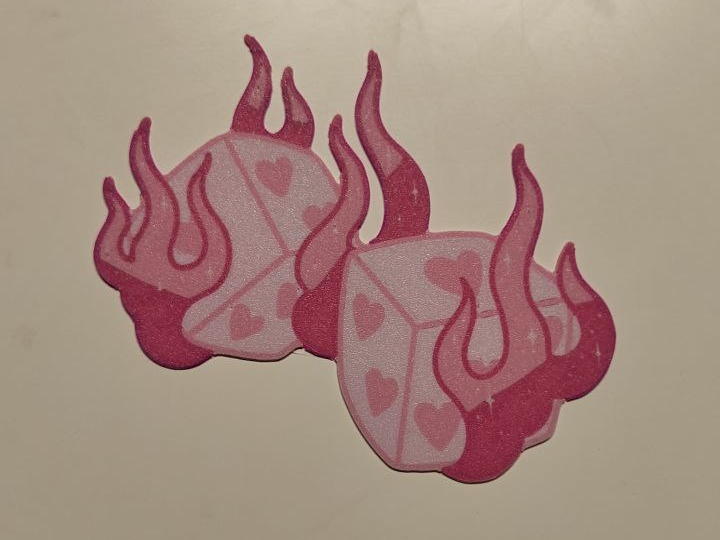 valentines day dice wall art