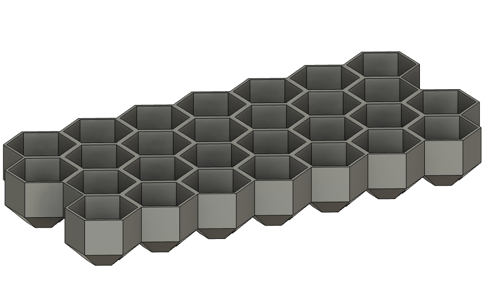 Hex Shaped Seeding Tray for Medium Cotton Balls