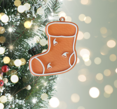 Santa Sock Christmas Ornament