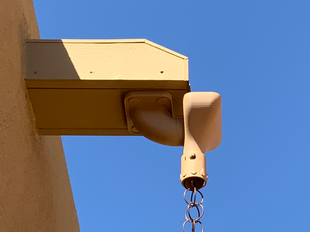 Rain Chain and Barrel Water Catcher for Canalis