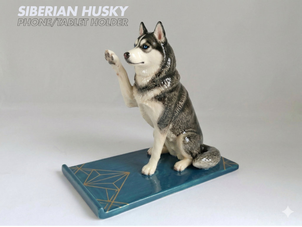 Siberian Husky Dog Phone Stand
