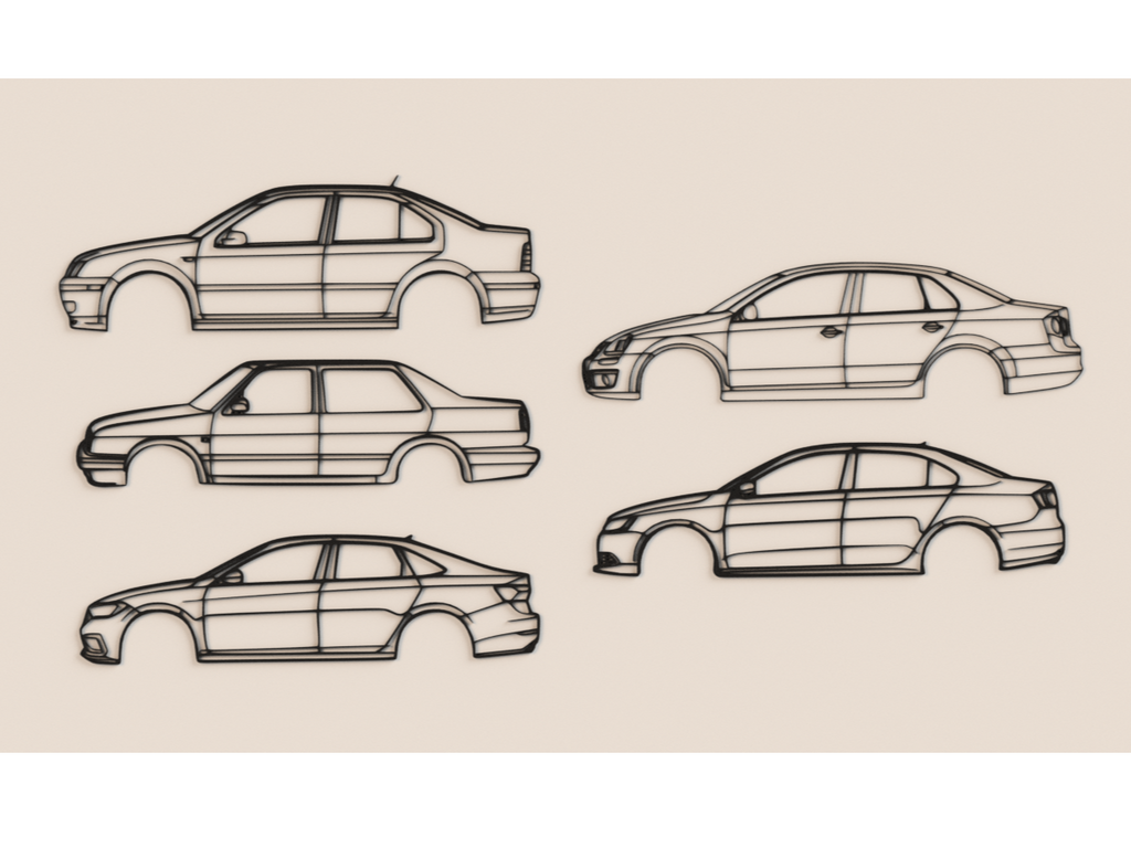 VW Jetta Models 2D wall art decor