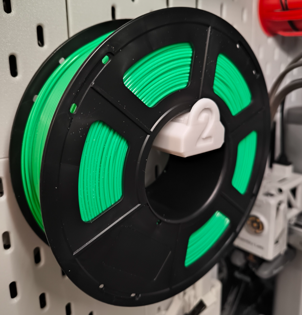Compact filament spool holder for IKEA Skadis
