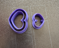 Skinny heart cutout polymer claycutter set *sharp*