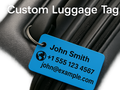 Custom Luggage Tag with Text & Emoji