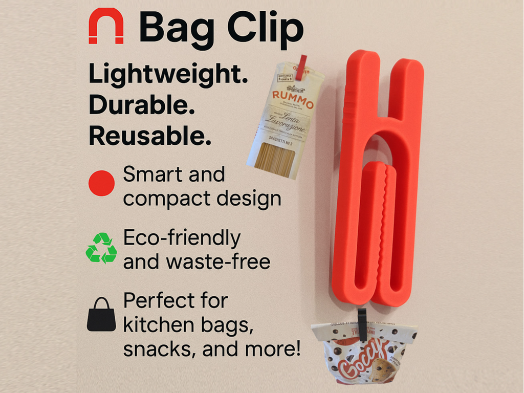 Bag Clip: leggera, resistente e riutilizzabile