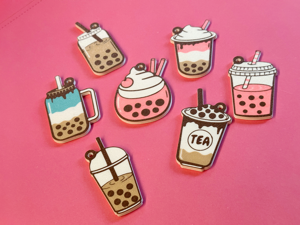 KEYCHAINS BUBBLE TEA WITH COMMERCIAL LICENSE