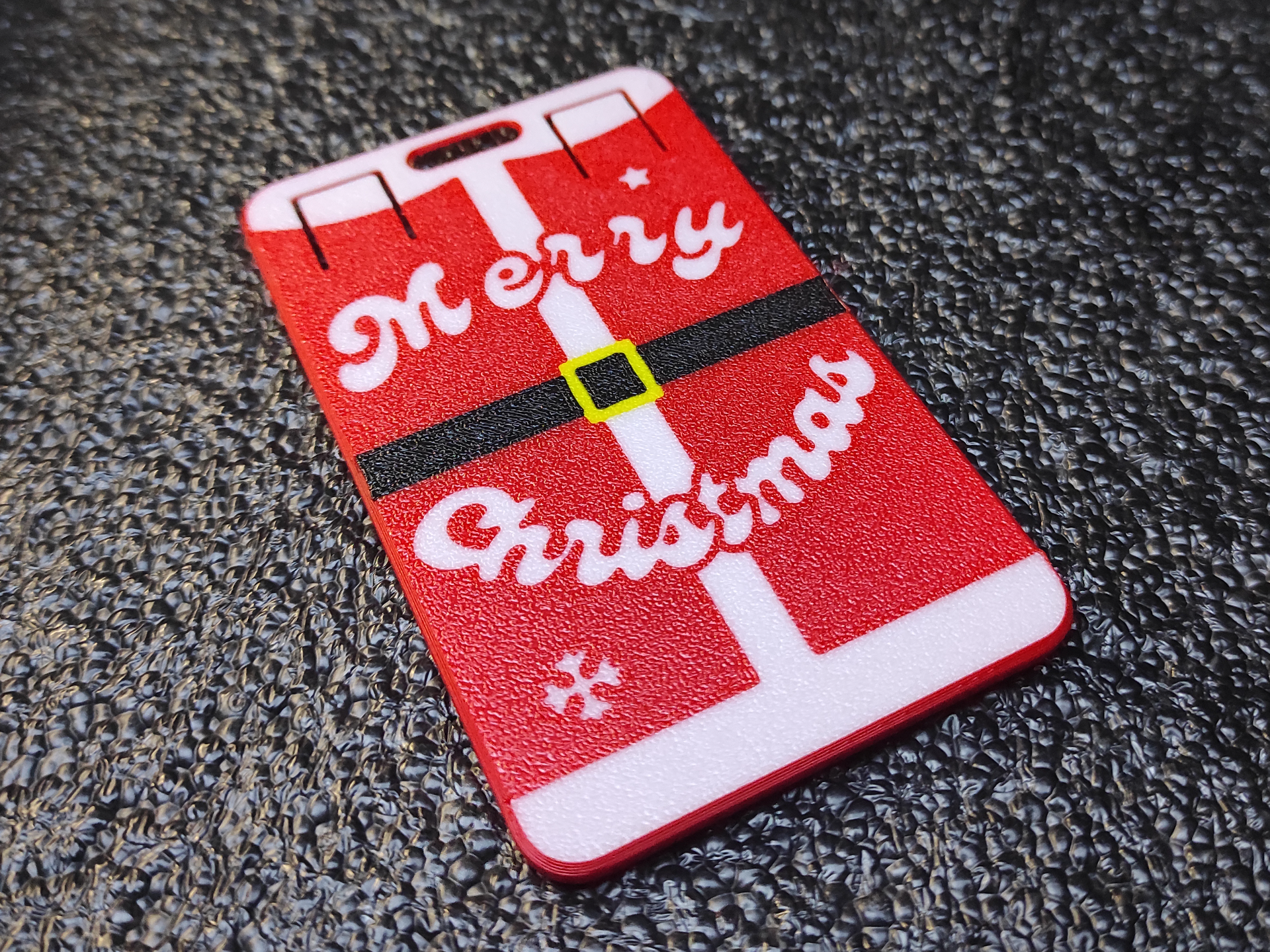 Santa Merry Christmas ID/Badge/Card Holder