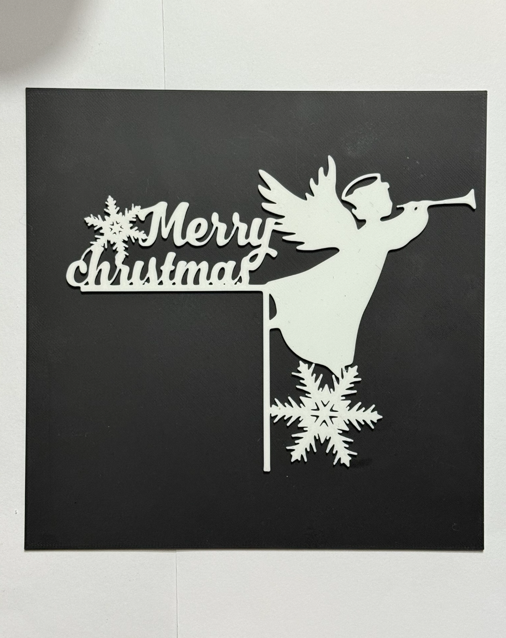 door corner merry christmas with angel