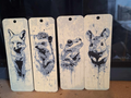 set 2 - Set of 4 rustic woodland animal bookmark