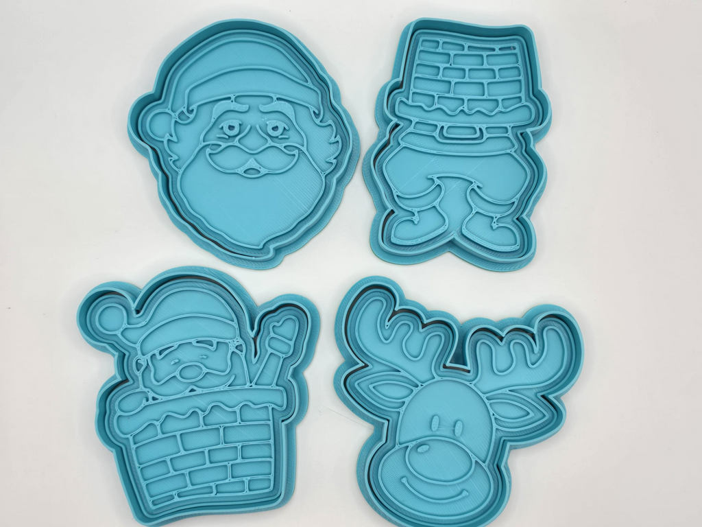 Christmas Santa Reindeer Cookie Cutter Playdoh